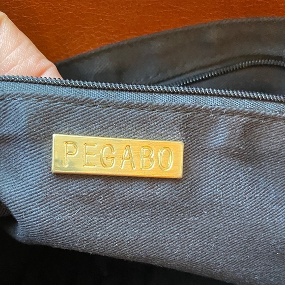 Pegabo Tan Brown Gold Leather Shoulder Bag Handbag - Picture 7 of 13